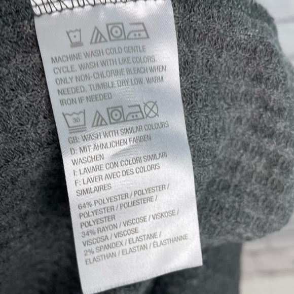 QVC Any Body Gray Ribbed Cardigan Size 1X - Picture 5 of 5